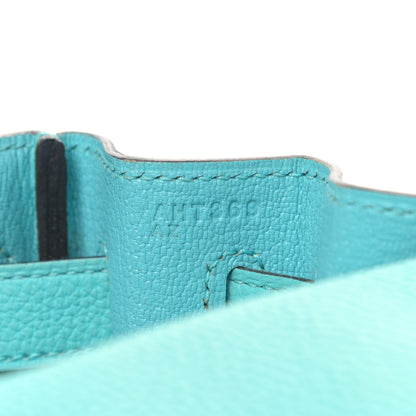 Hermes Togo Kelly Retourne 32 Bleu Atoll 7 of 11