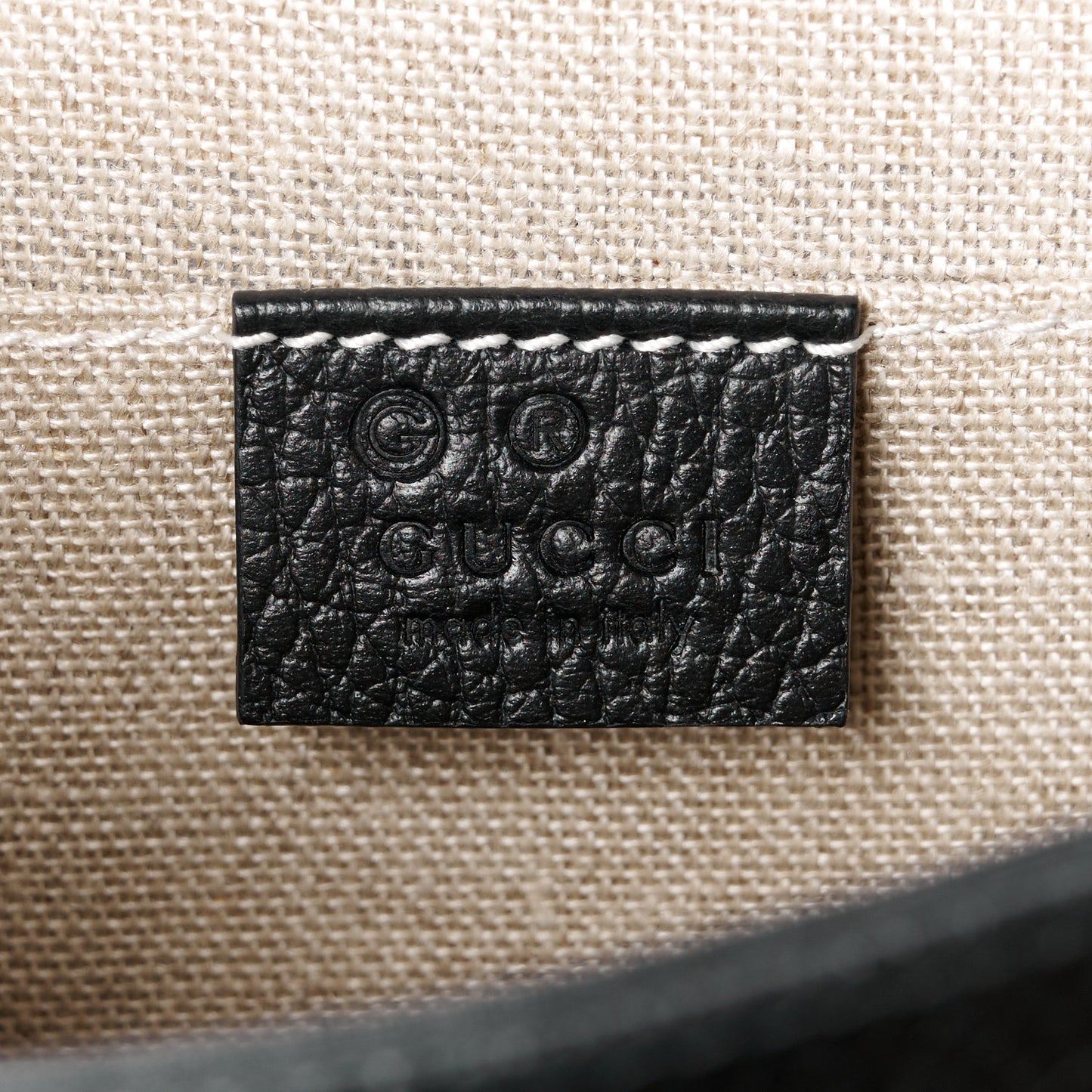 Dollar Calfskin Small Interlocking G Shoulder Bag Black