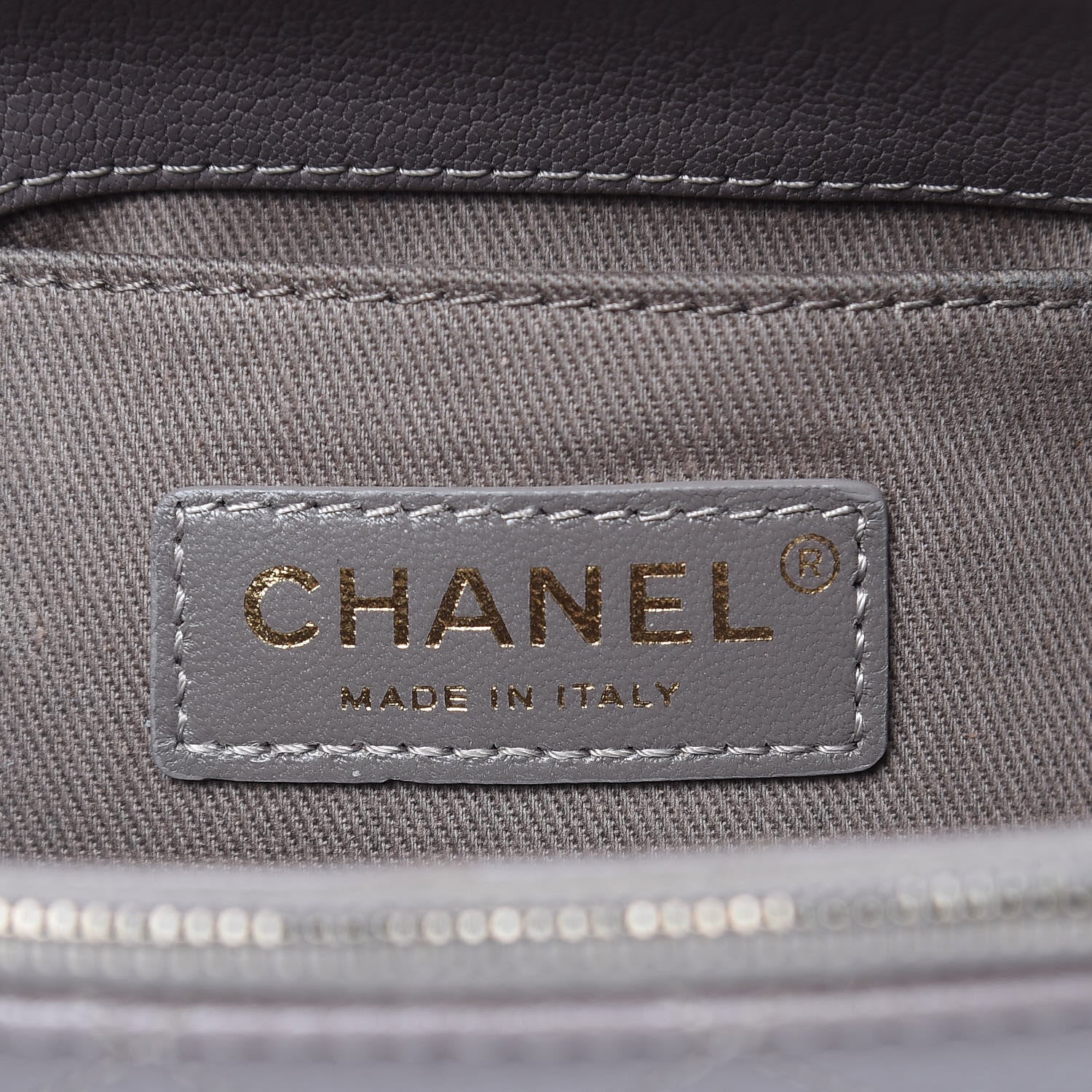 Chanel Shiny Calfskin Goatskin Quilted Small Coco Curve Messenger Flap Grey 6 of 14
