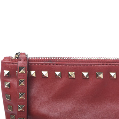 Valentino Garavani Vitello Large Rockstud Zip Wristlet Pouch Rosso Valentino 14 of 15