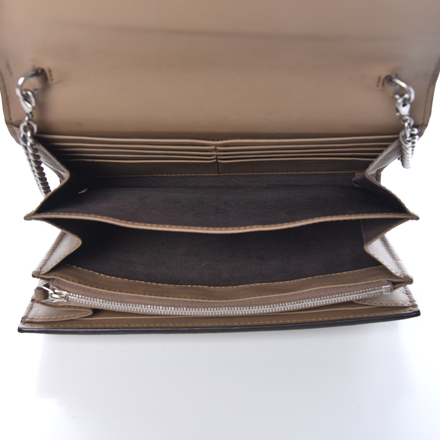 Gucci GG Supreme Monogram Mini Dionysus Chain Wallet Beige Taupe 5 of 11