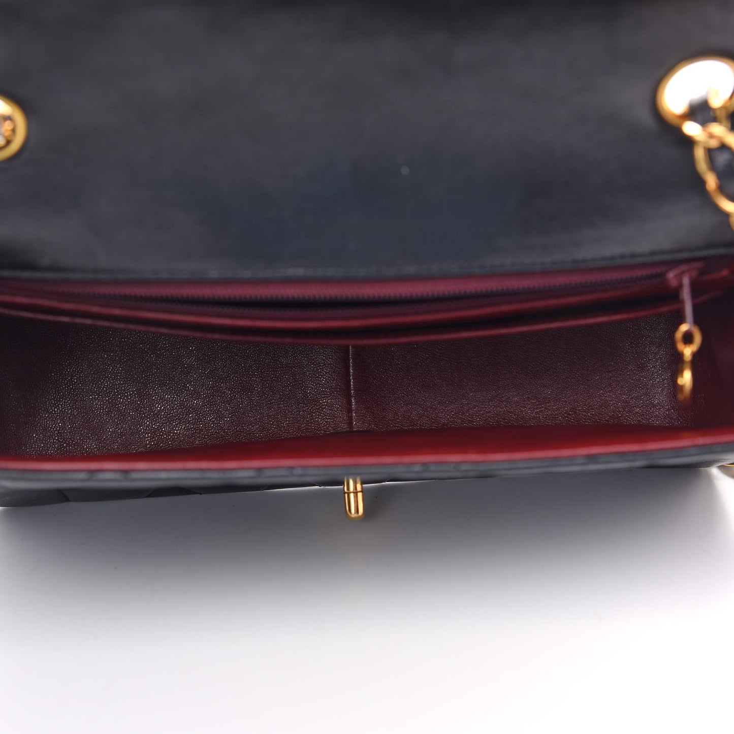 Lambskin Quilted Medium Single Flap Black