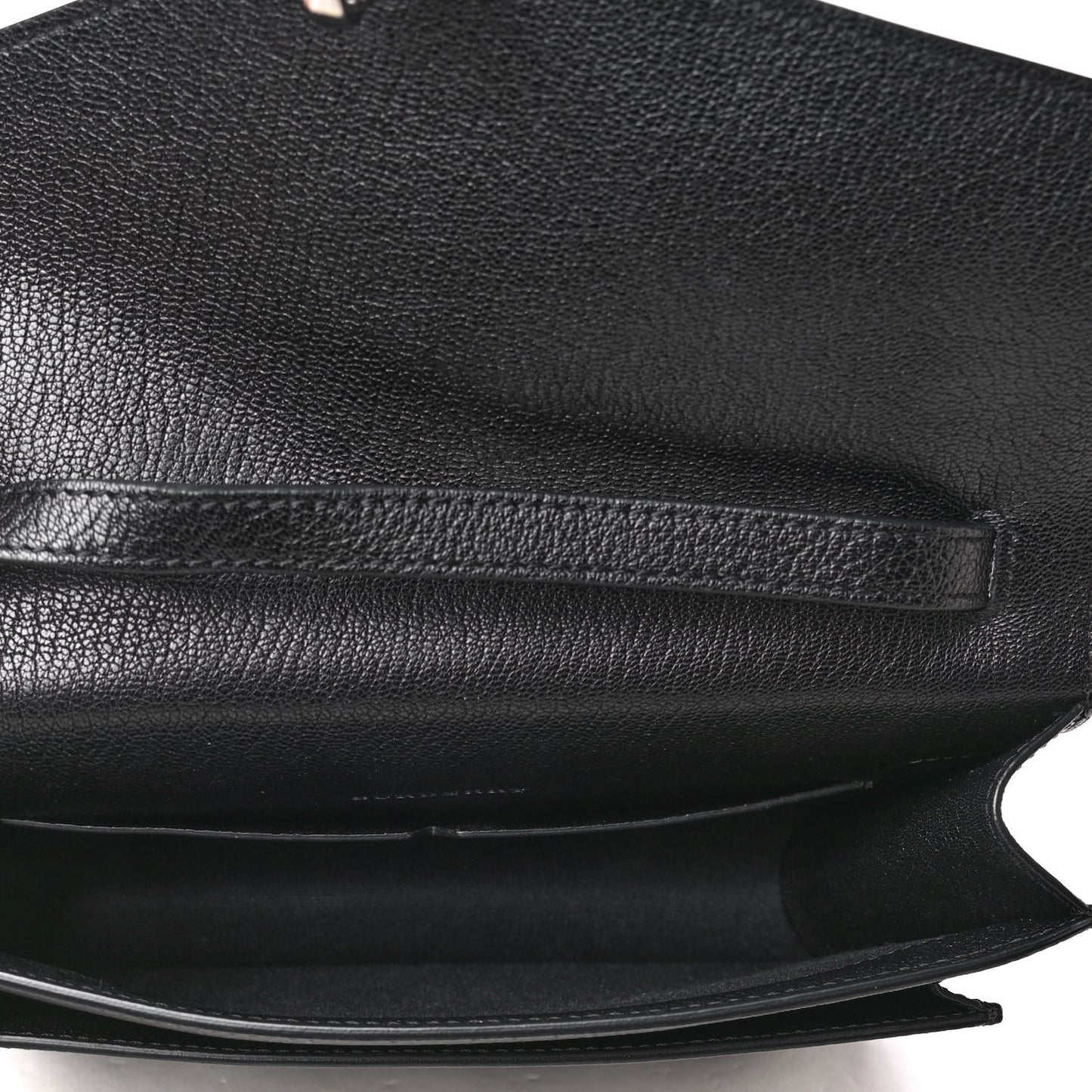 Grain Calfskin Chain Print Crossbody Black