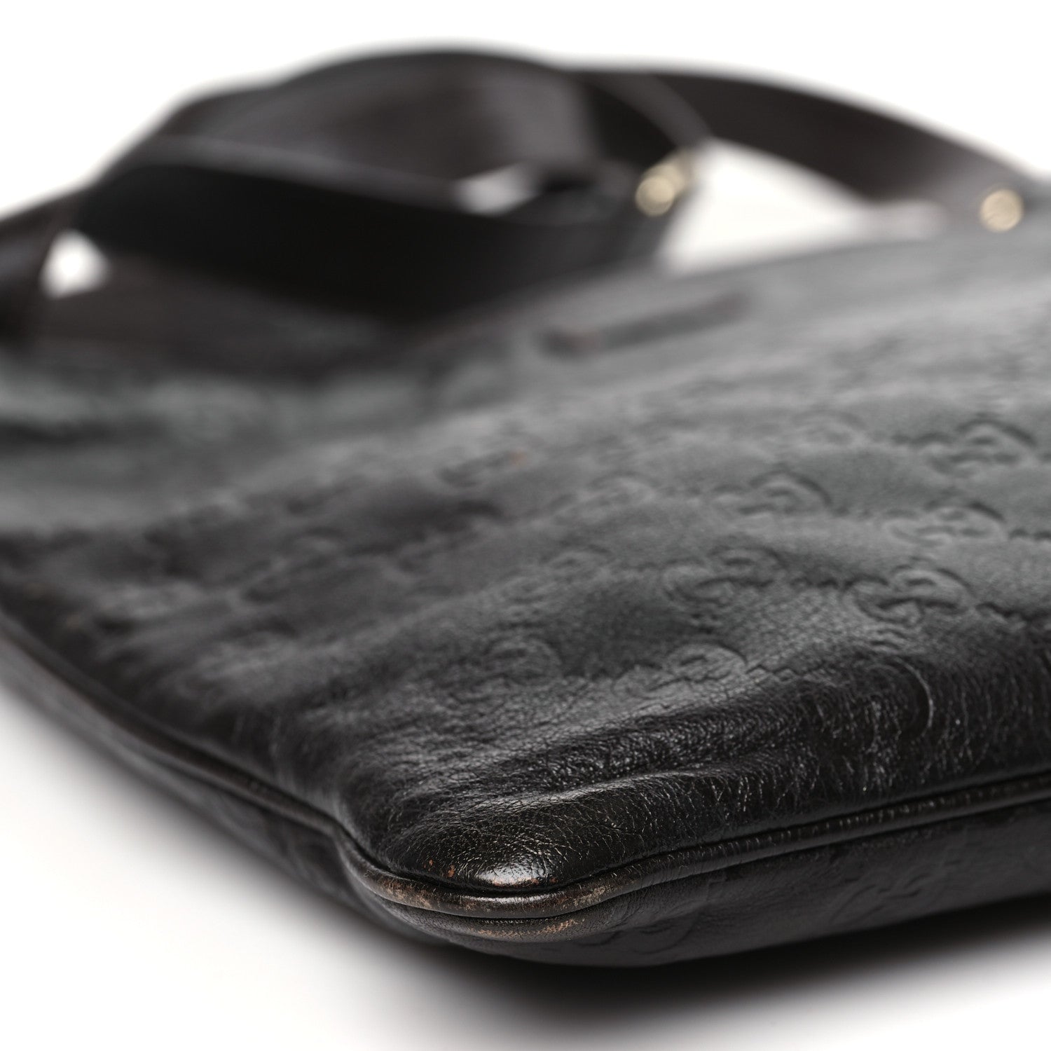 Gucci Guccissima Medium Flat Messenger Bag Dark Brown Dark Brown 9 of 13