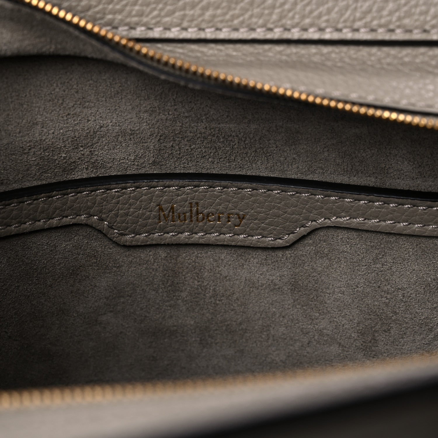 Mulberry Small Classic Grain Mini Zipped Bayswater Solid Grey 6 of 10