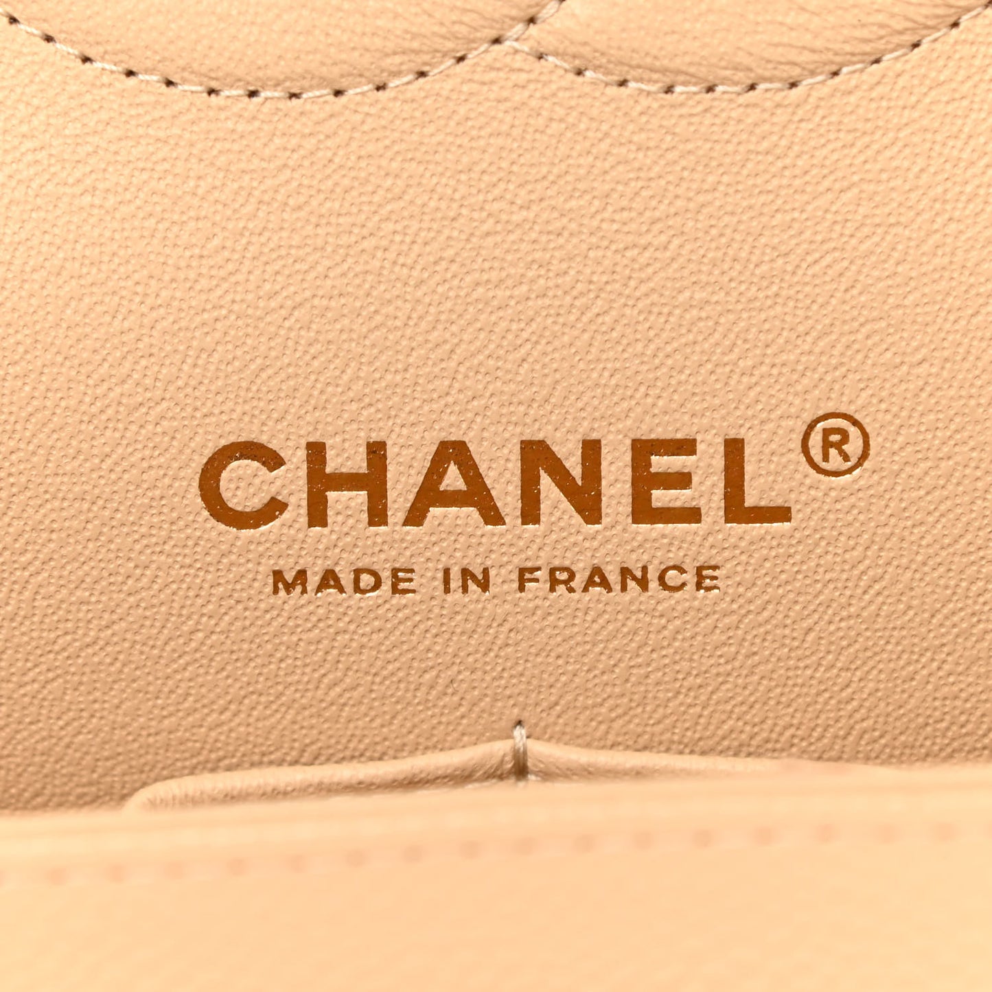 Caviar Quilted Medium Double Flap Beige Clair