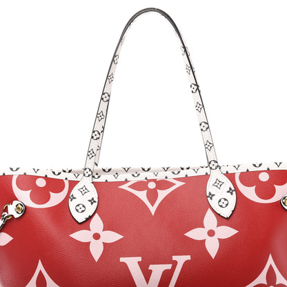 Louis Vuitton Monogram Giant Neverfull MM Rouge 10 of 10