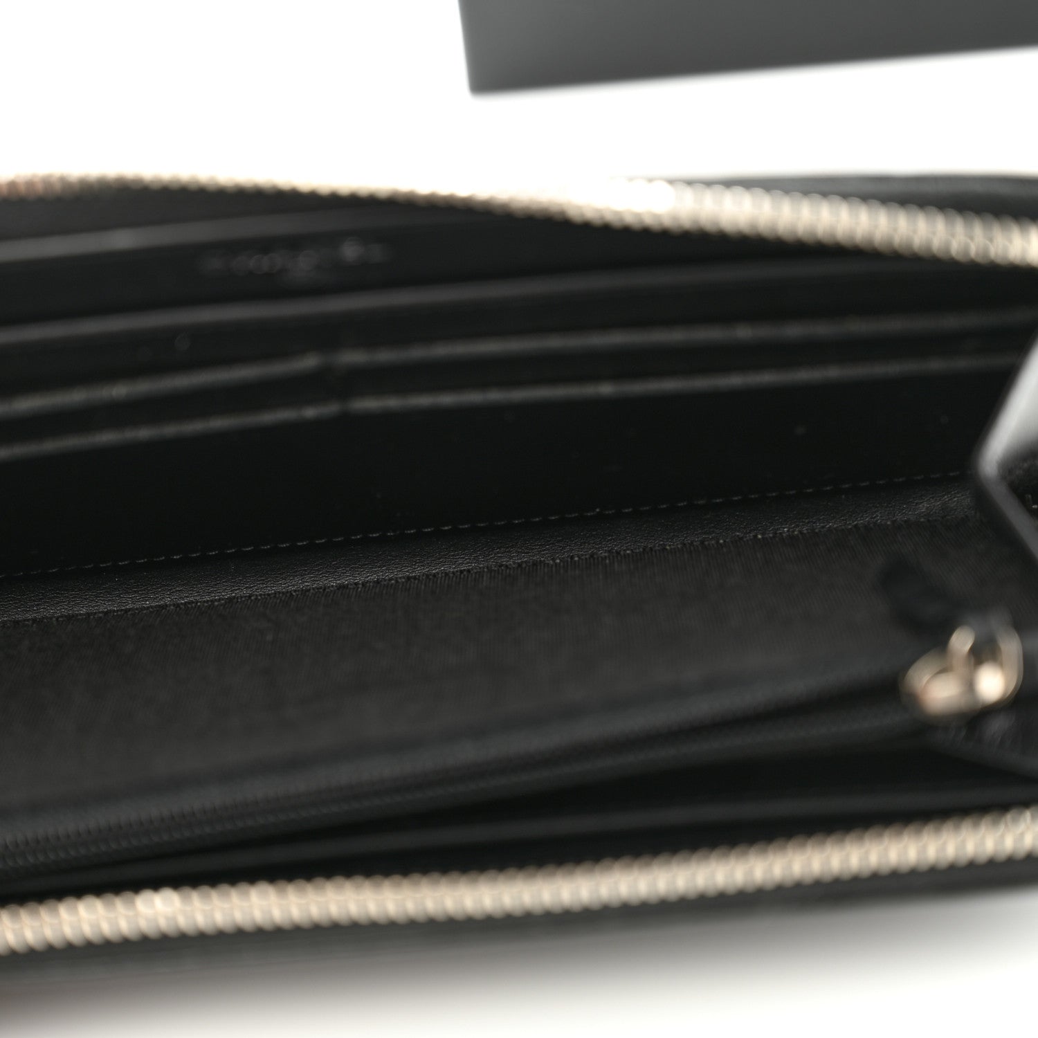 Chanel Caviar Patent Small CC Contour Zip Around Wallet Black 5 of 11
