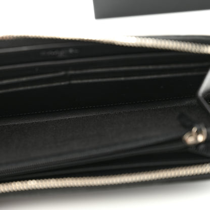 Chanel Caviar Patent Small CC Contour Zip Around Wallet Black 5 of 11