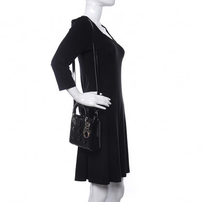 Christian Dior Patent Cannage Mini Lady Dior Black 2 of 9