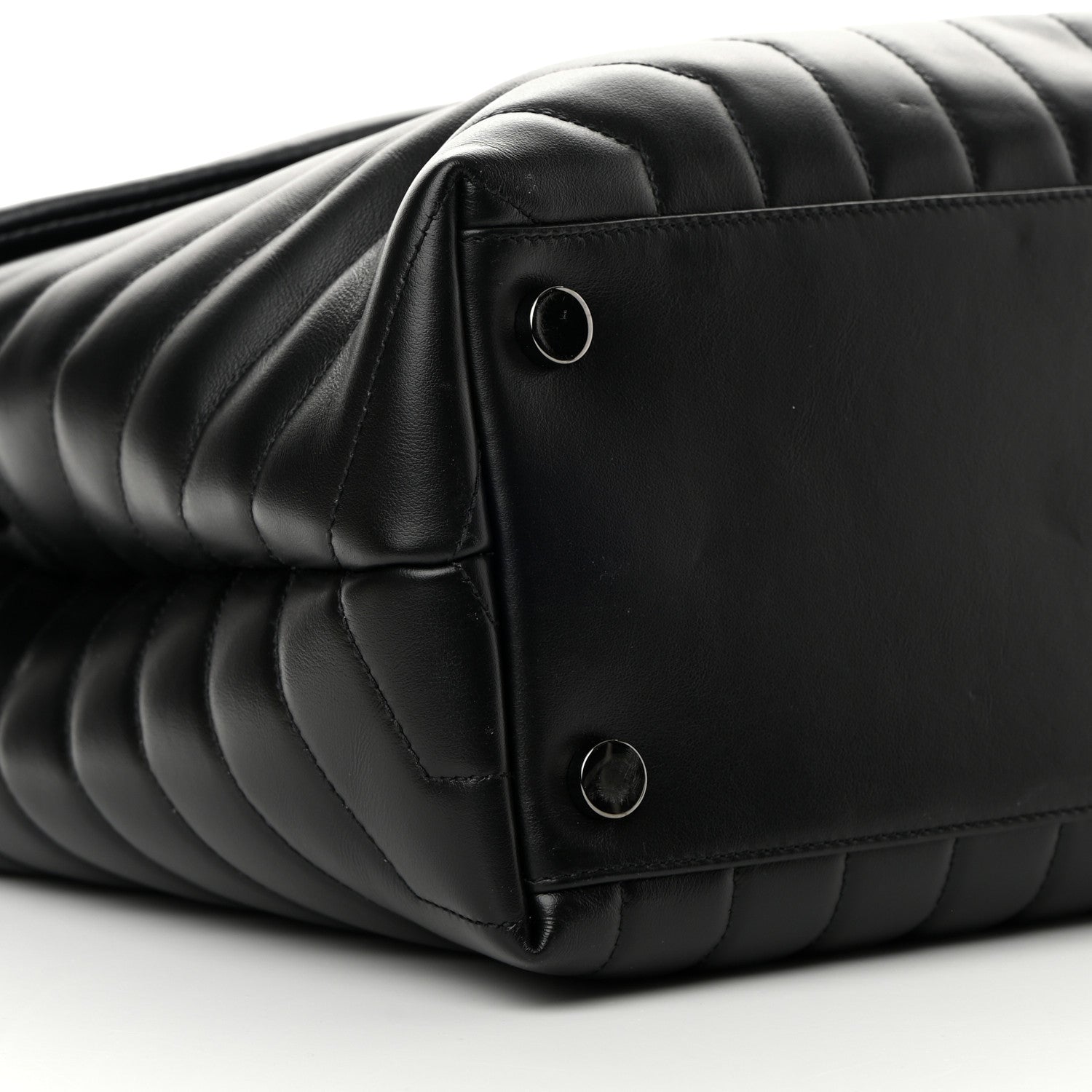 Saint Laurent Calfskin Y Quilted Monogram Monochrome Large Loulou Chain Satchel Black 8 of 17