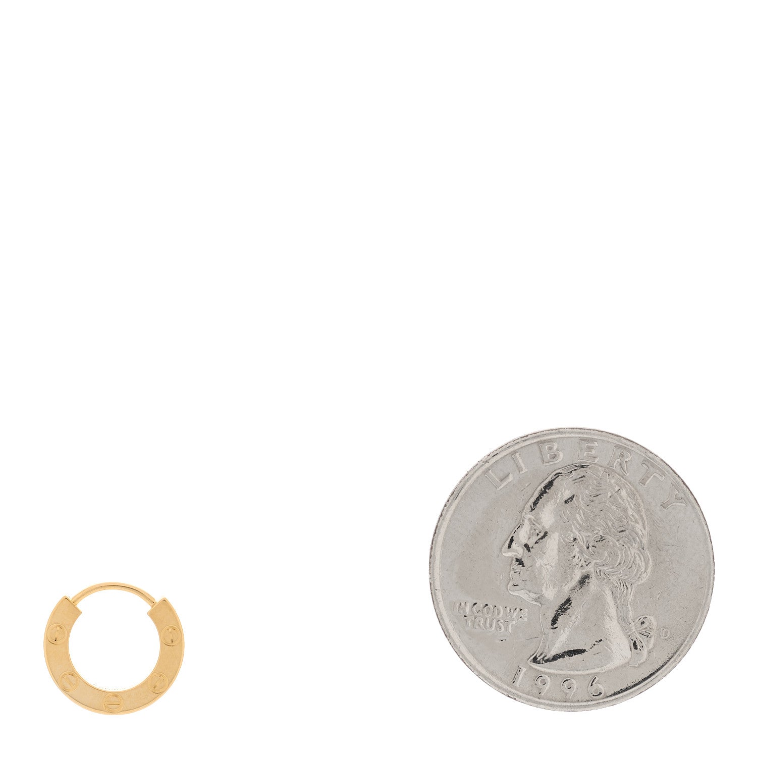 Cartier 18K Yellow Gold Single LOVE Hoop Earring 1711996