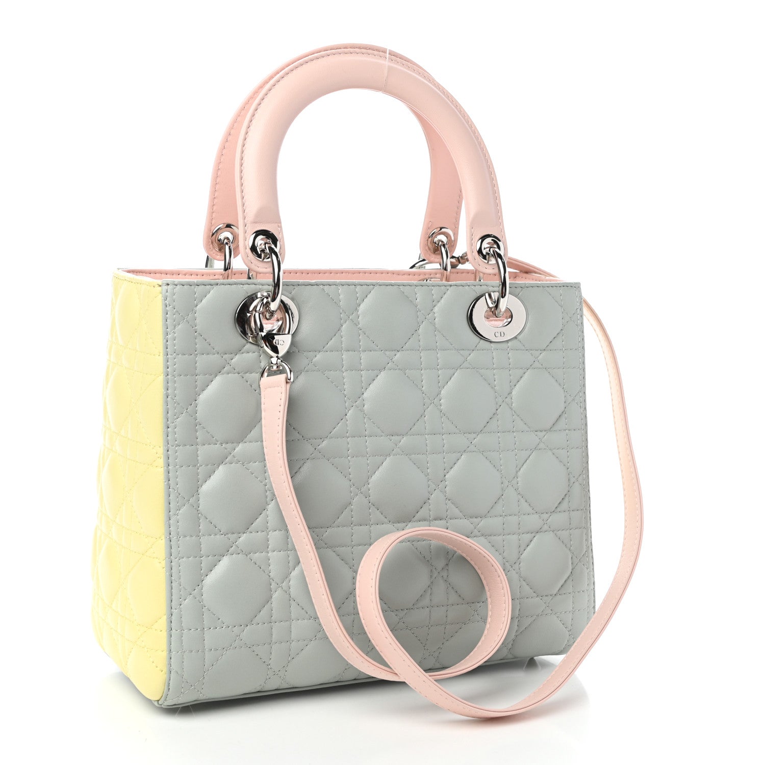 Christian Dior Lambskin Cannage Medium Tri-Color Lady Dior Multicolor 3 of 10