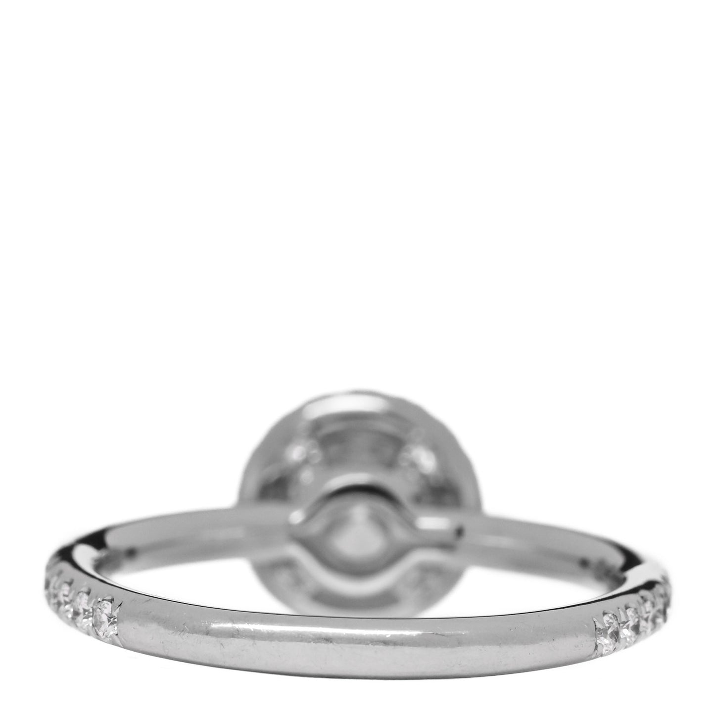Platinum Diamond .57ct The One Round Brilliant Micropave Engagement Ring 47 4