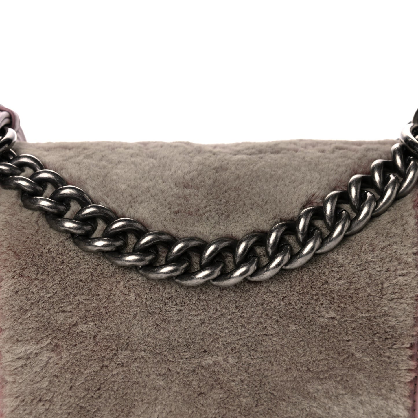 Fur Calfskin Small Boy Flap Pink