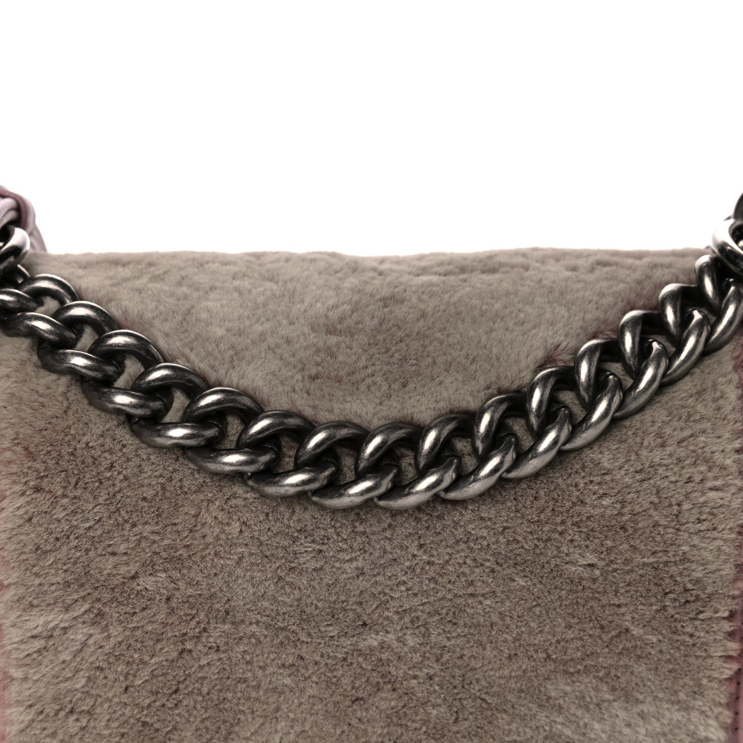 Chanel Fur Calfskin Small Boy Flap Pink 8 of 16