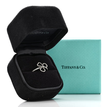 Tiffany Platinum Diamond Mini Open Paper Flowers Ring 54 7 6 of 6
