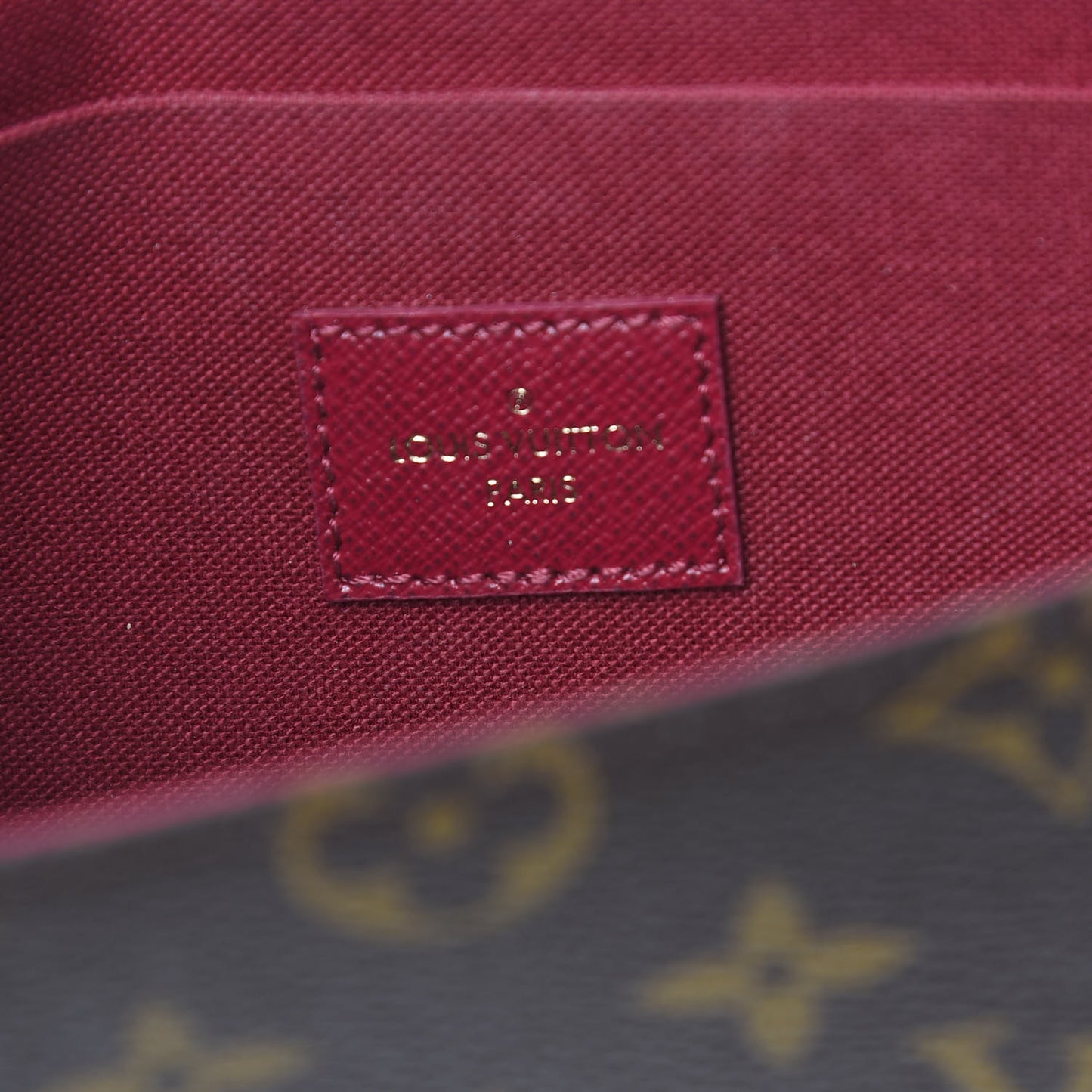 Monogram Pochette Felicie Chain Wallet Fuchsia