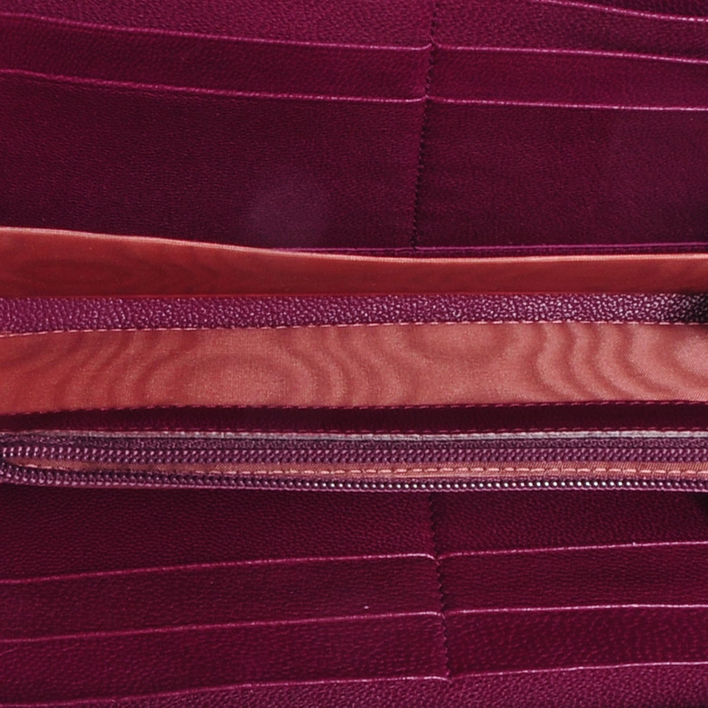Chevre Belle De Jour Zip Around Wallet Dark Pink