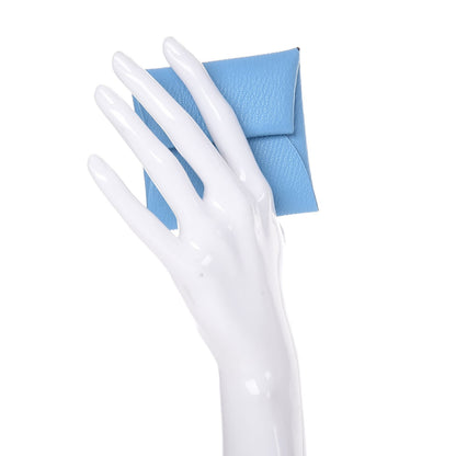 Hermes Chevre Mysore Bastia Coin Purse Celeste 2 of 8