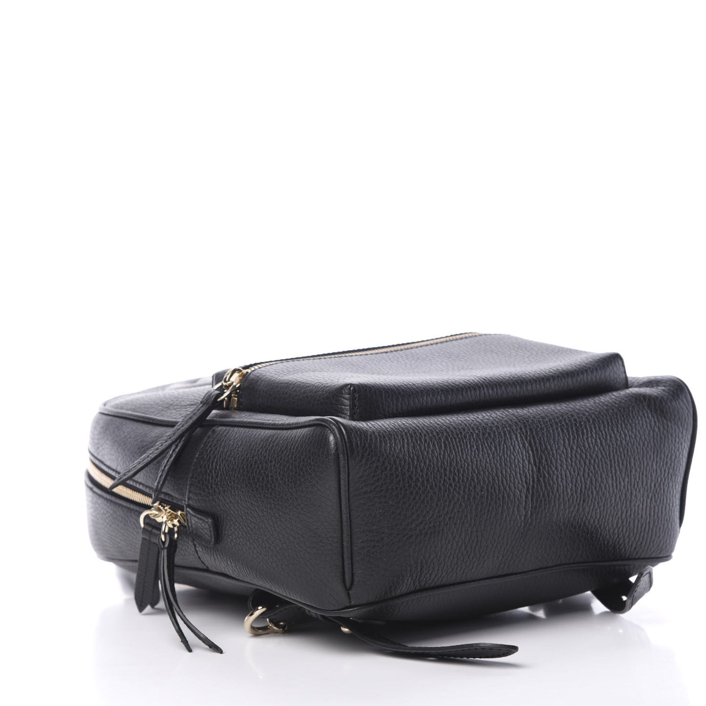 Pebbled Calfskin Soho Chain Backpack Black