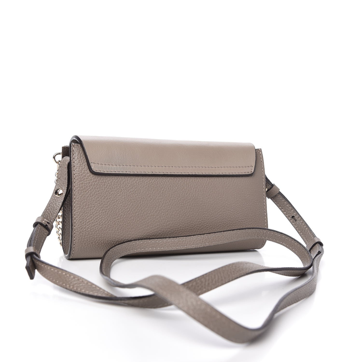 Chloe Suede Calfskin Mini Faye Shoulder Bag Motty Grey 3 of 10