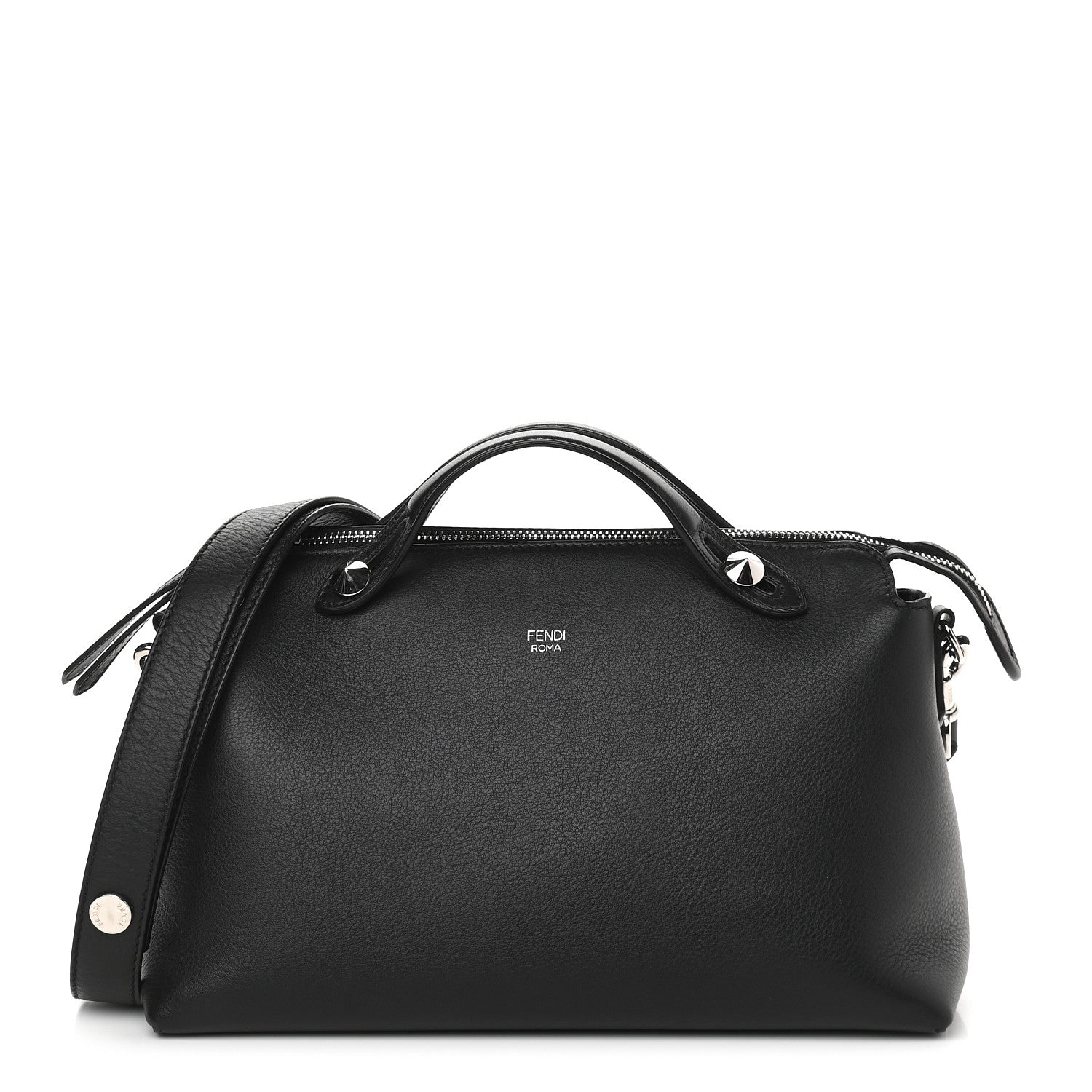 Fendi Vitello Dolce Medium By The Way Boston Bag Black 1 of 9
