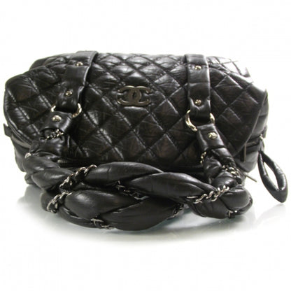 Chanel Lambskin Vintage Ligne Lady Braid Tote Black 5 of 10