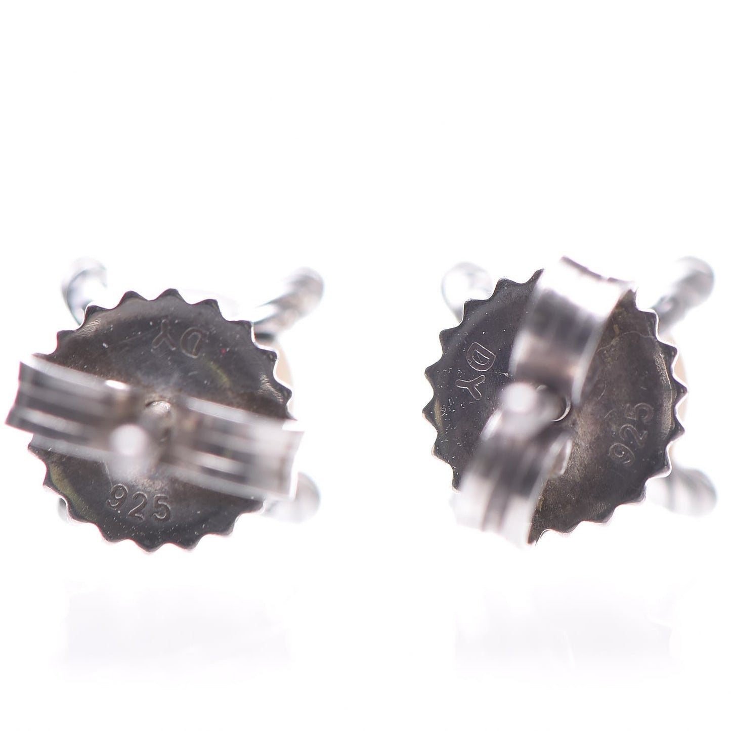 Sterling Silver Diamond Pearl 7mm Earrings