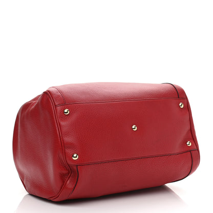Gucci Pebbled Calfskin Medium Soho Boston Red 4 of 17