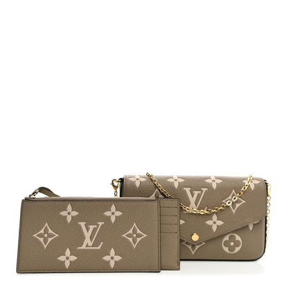 Louis Vuitton Empreinte Monogram Giant Felicie Pochette Tourterelle Creme 2 of 9