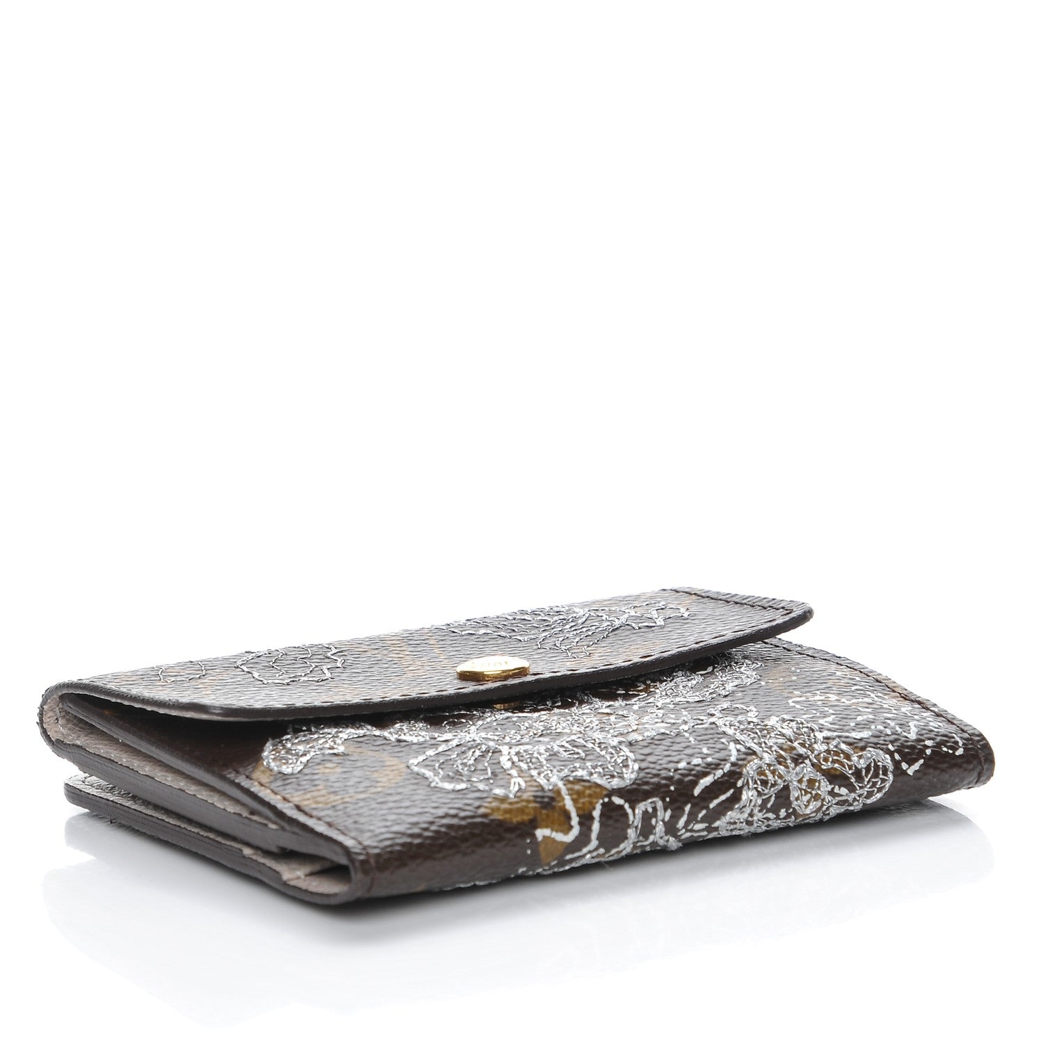 Louis Vuitton Monogram Dentelle Ludlow Wallet Silver 4 of 9