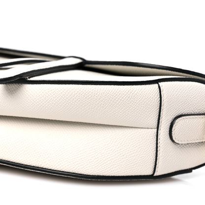 Christian Dior Grained Calfskin Saddle Bag White 9 of 13