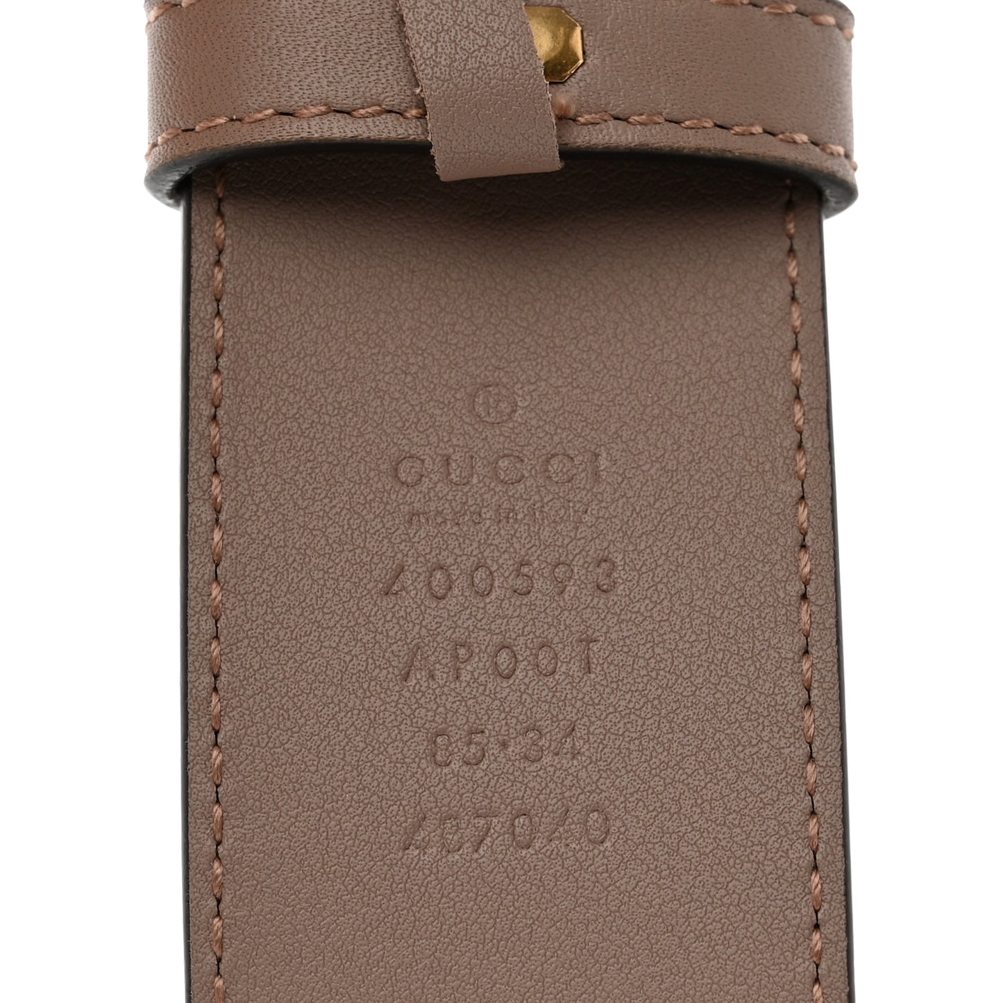 Calfskin Double G 40mm Belt 85 34 Porcelain Rose