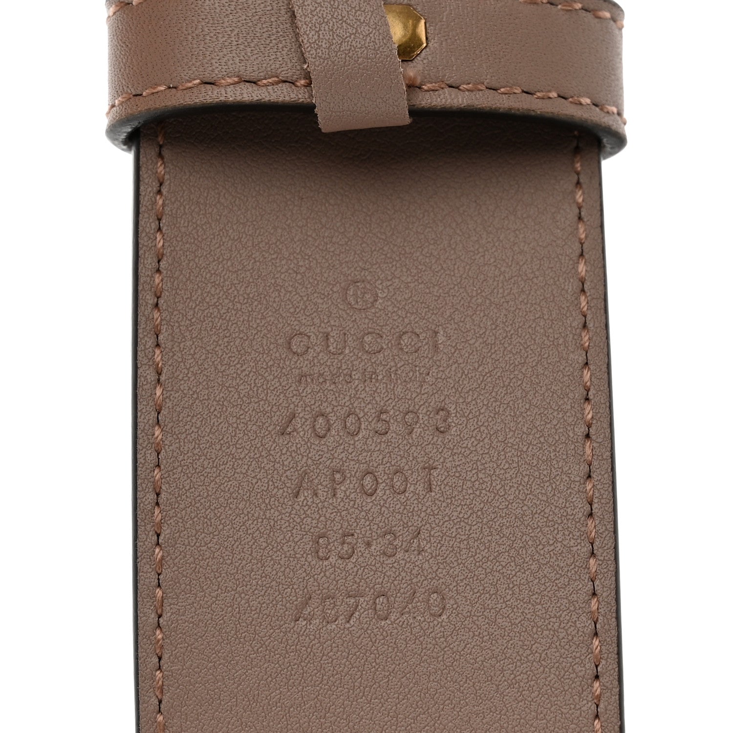 Gucci Calfskin Double G 40mm Belt 85 34 Porcelain Rose 3 of 5