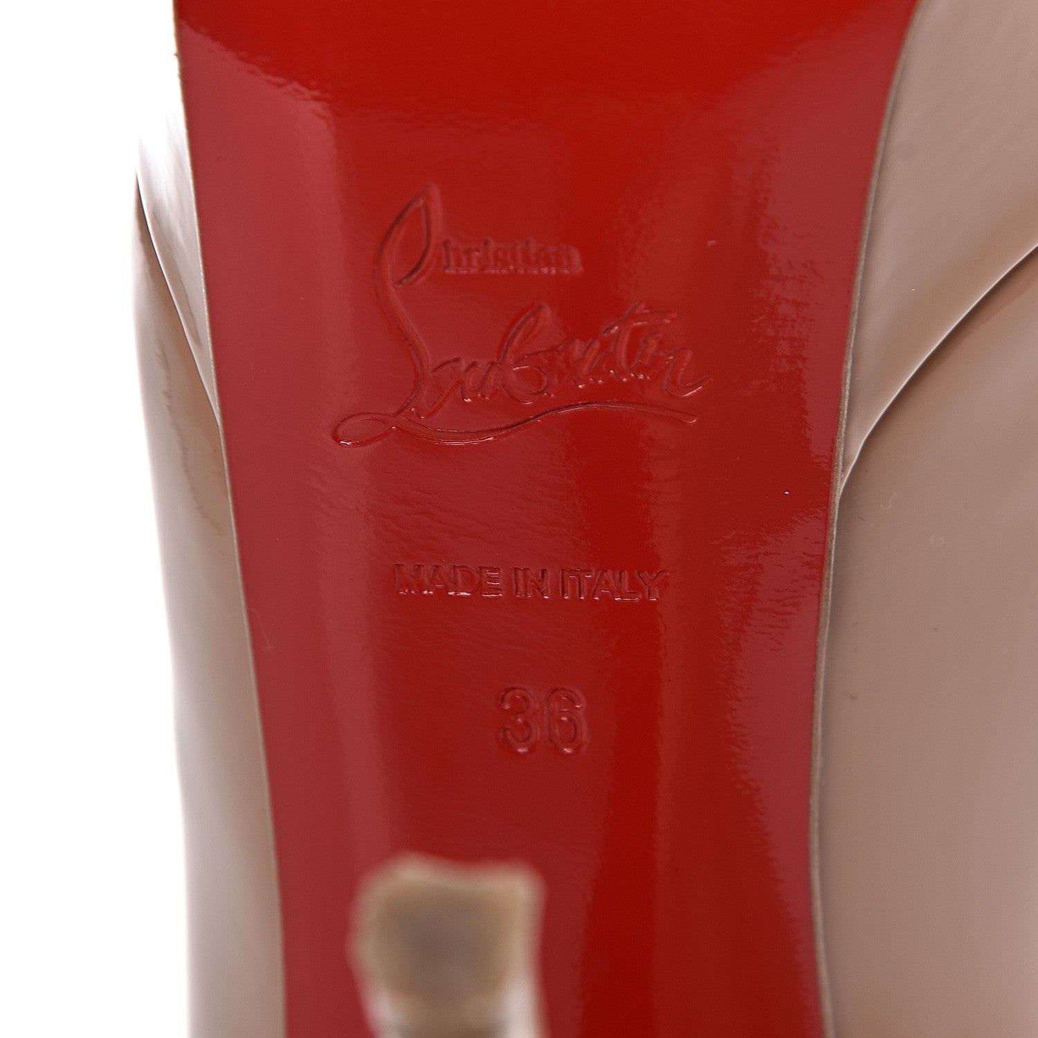 Christian Louboutin Patent Bianca 140 Pumps 36 Nude 6 of 12