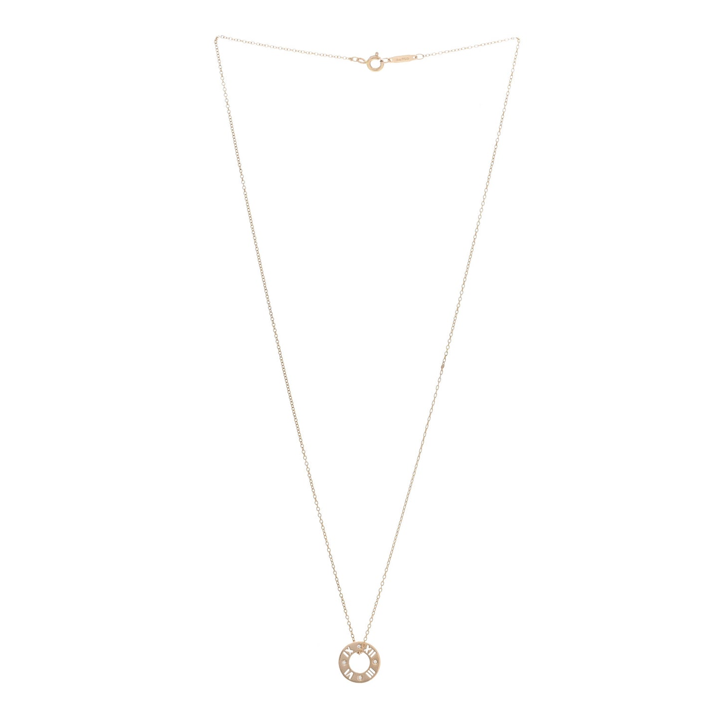18K Rose Gold Diamond Atlas Pierced Pendant Necklace