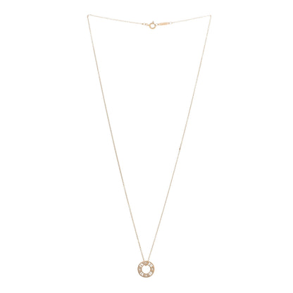 Tiffany 18K Rose Gold Diamond Atlas Pierced Pendant Necklace 6 of 11