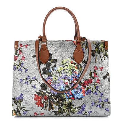 Louis Vuitton Metallic Monogram LV Garden OnTheGo MM Silver 1 of 9