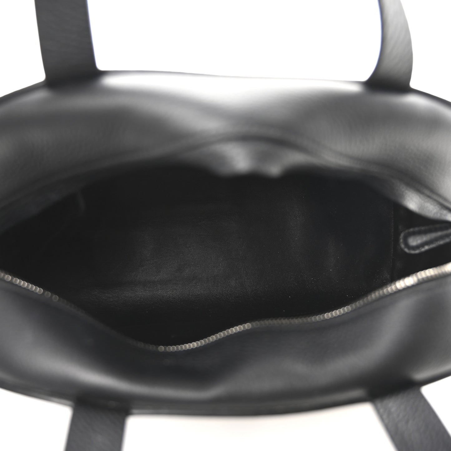 Grained Calfskin Bowling Bag Two Black
