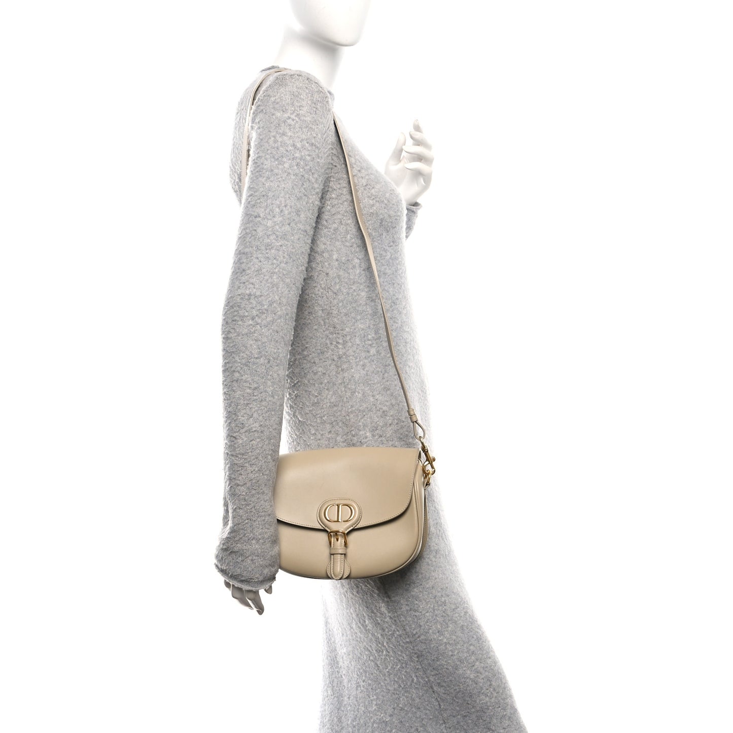Box Calfskin Medium Bobby Flap Beige