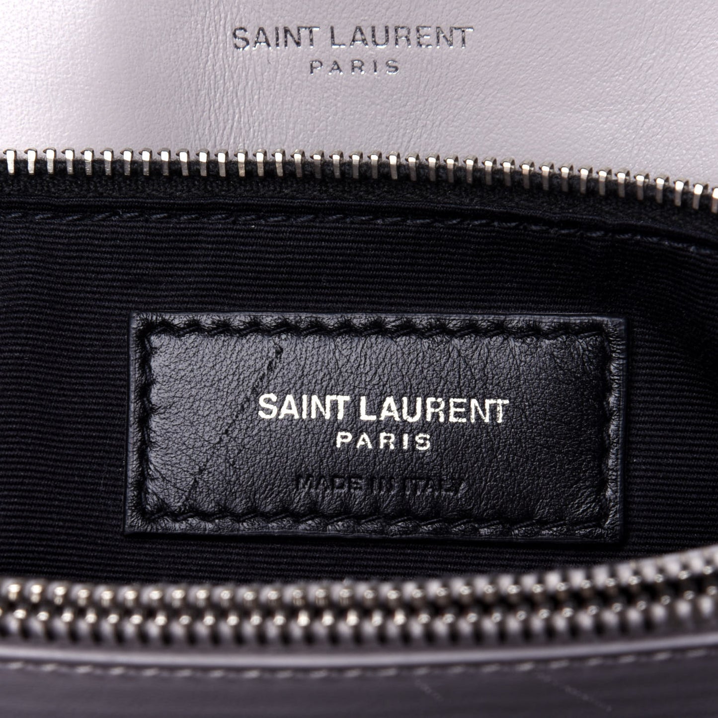 Calfskin Y Quilted Monogram Medium Loulou Chain Satchel Granite