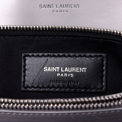 Saint Laurent Calfskin Y Quilted Monogram Medium Loulou Chain Satchel Granite 5 of 10