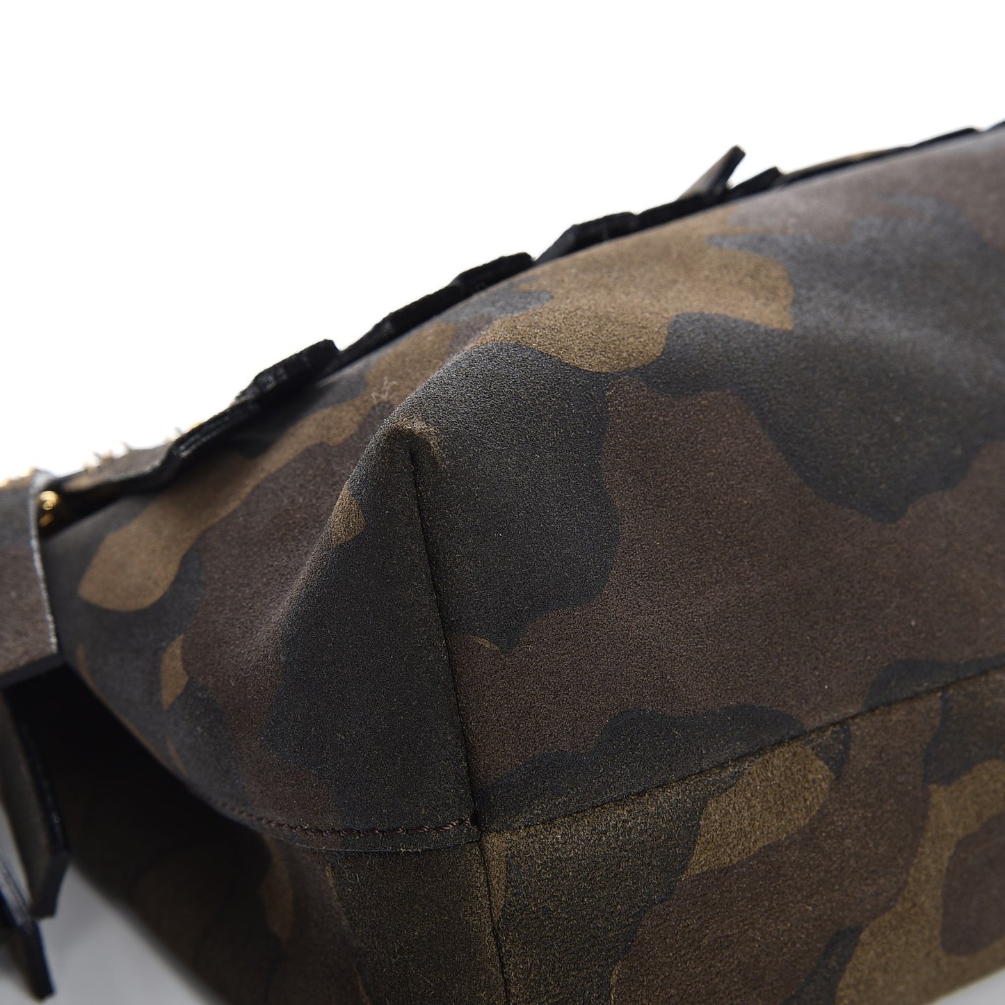 Prorsum Suede Fringe Camoflauge Clutch Multicolor