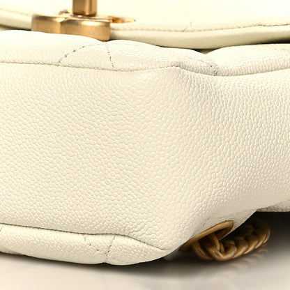 Chanel Shiny Caviar Quilted Chain Melody Backpack White 10 of 10