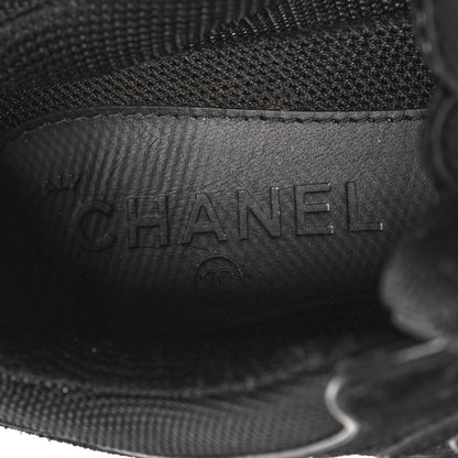 Chanel Toile Suede Calfskin CC Sneakers 35 Black 7 of 7