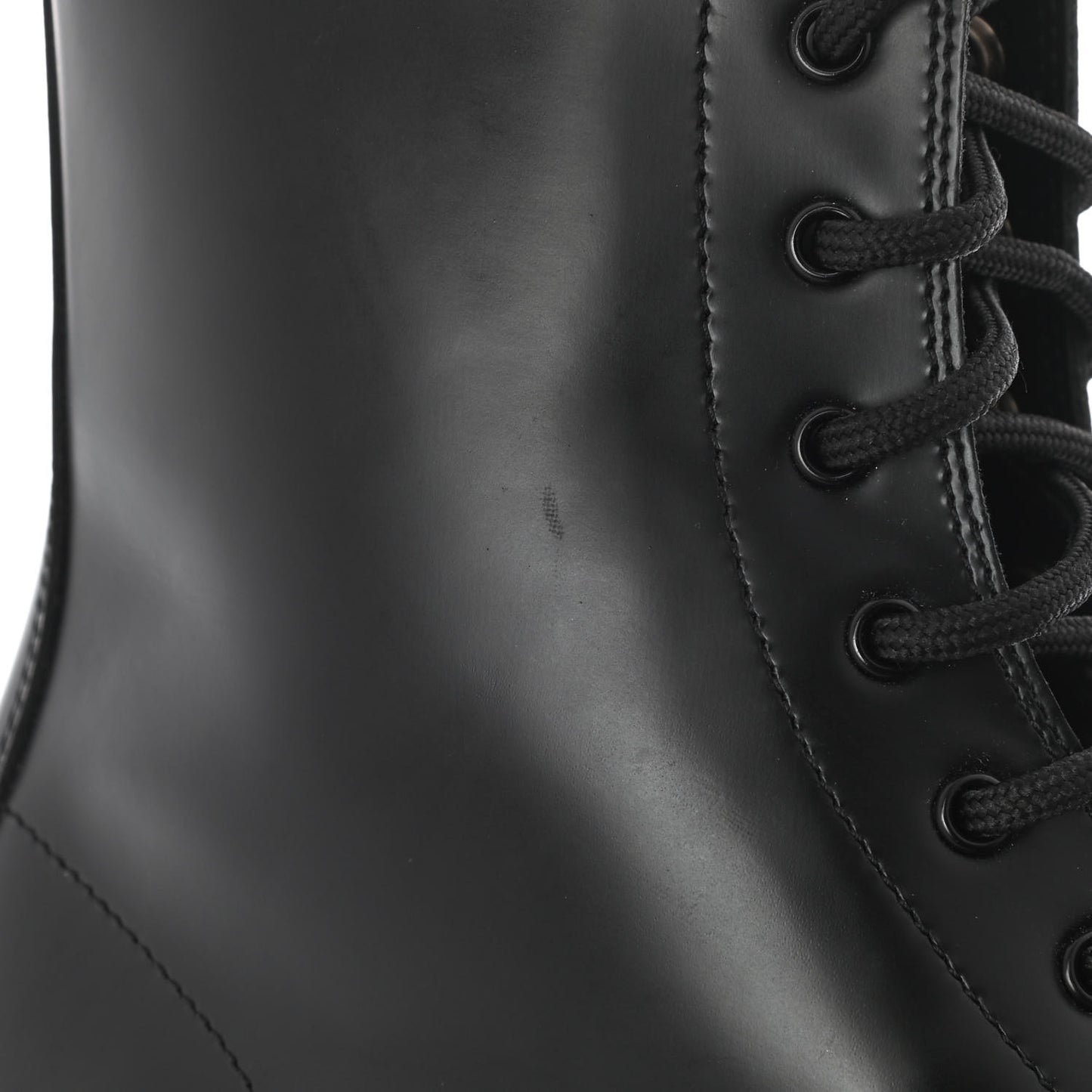 Calfskin Womens Strike 20mm Lace Up Boots 38 Black