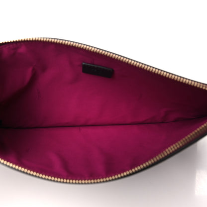 Fendi Vitello Seta Medium Flat Pouch Granata 5 of 9