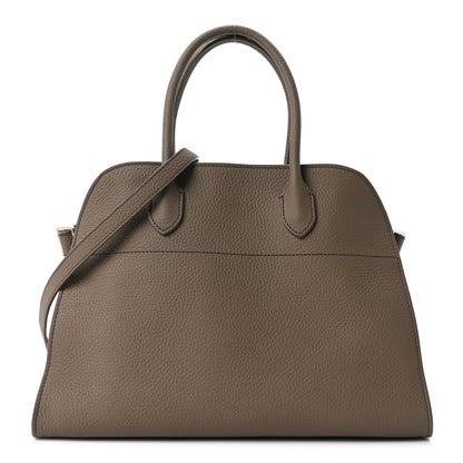 The Row Matte Grained Calfskin Soft Margaux 12 Smoked Taupe 1 of 9