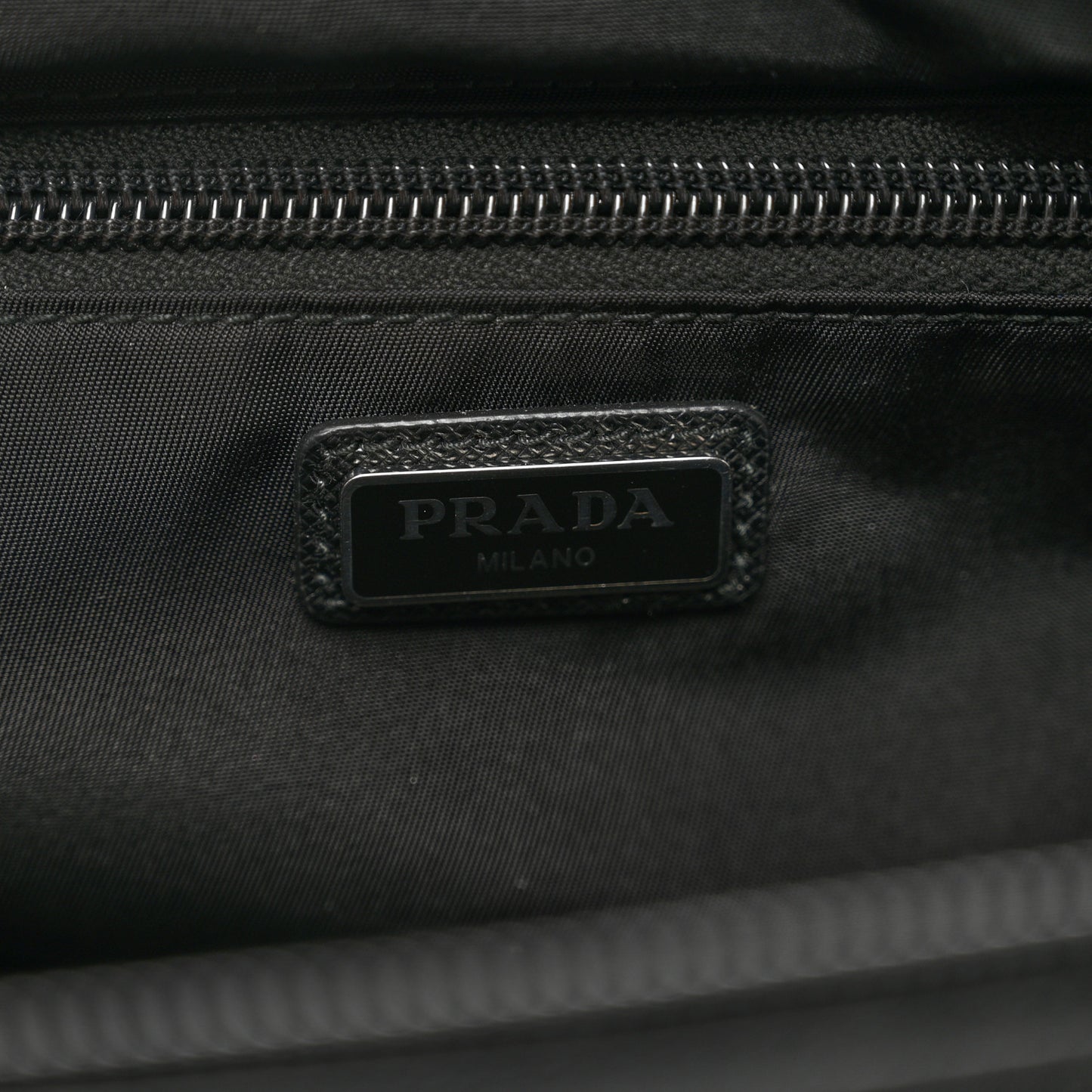 Re-Nylon Saffiano Travel Pouch Black